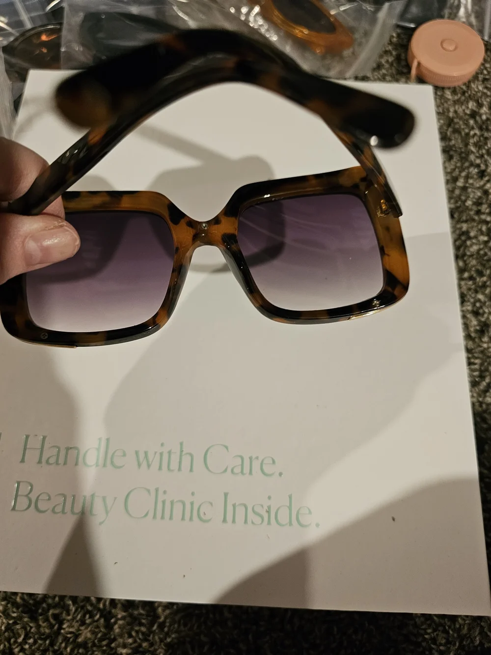 Tortoiseshell Square Oversize Sunglasses - Women Accessories